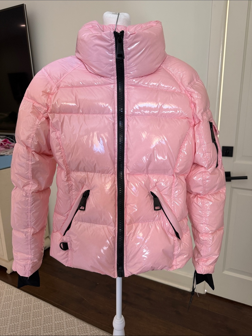 NWT - SAM. Girl’s Freestyle Down Puffer Jacket - Pink Cotton Candy - Size: Small